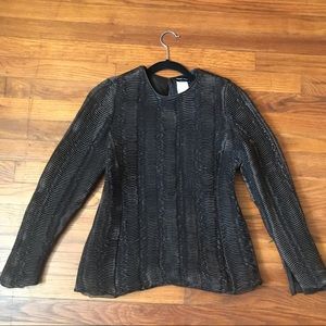 NWT RARE Giorgio Armani Accordion Pleated Silk Top